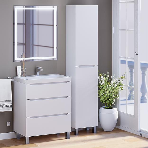 Тумба под раковину для ванной Uperwood Tanos 70 см, напольная, белая, 3 ящика фото 7