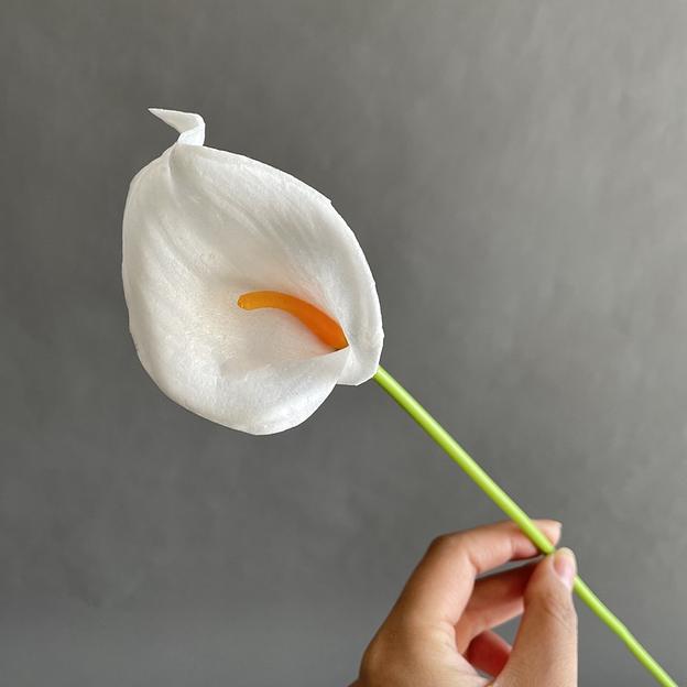 Искусственные цветы Калла одиночная, шелк, 40 см, опт фото 1