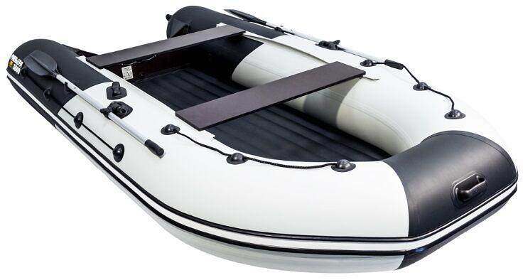 Лодка Ривьера 3600 килевое надувное дно, 3600*1800*480, цвет: серый-черный фото 3