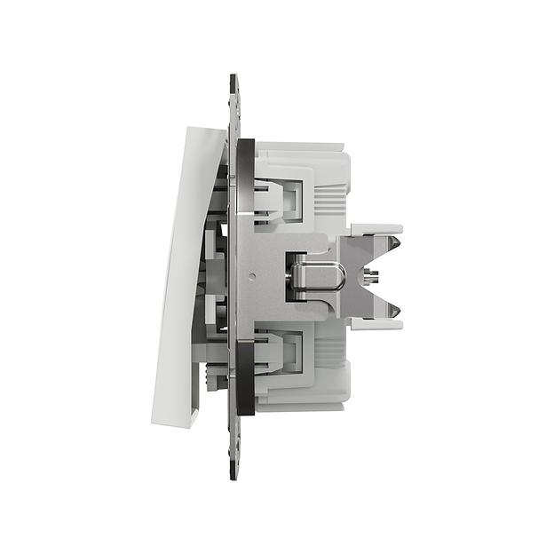 Выключатель одноклавишный SE EPH0170121 Asfora механизм быстрозажим. клеммы белый фото 3