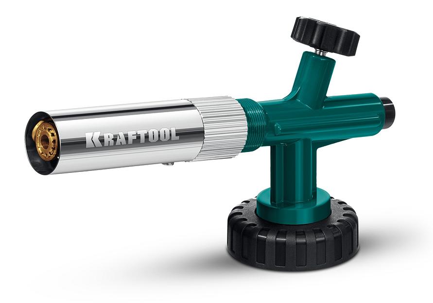 KRAFTOOL KG-1000 цельнометаллическая с пьезоподжигом, газовая горелка на баллон (55514) фото 1
