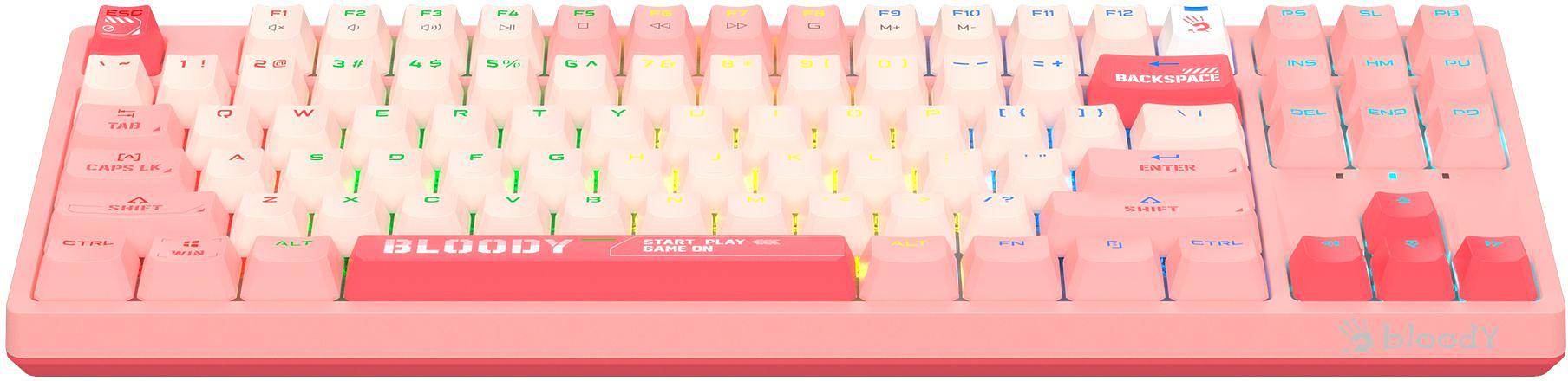Клавиатура A4Tech Bloody S87 Energy механическая розовый USB for gamer LED (S87 USB ENERGY PINK) фото 7