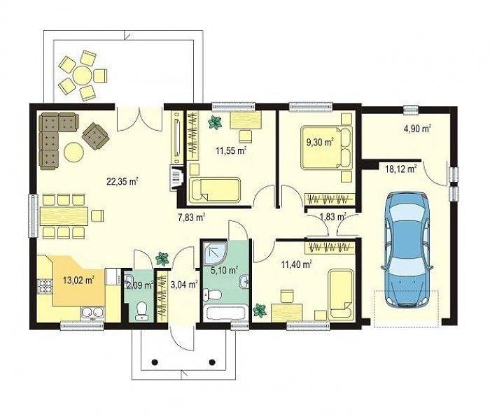 Проект каркасного дома «КД-87-125» под ключ фото 2