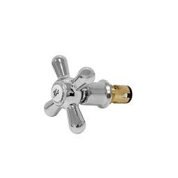 Кран-букса керамическая маховик Крест хром для Российских смесителей фото 1