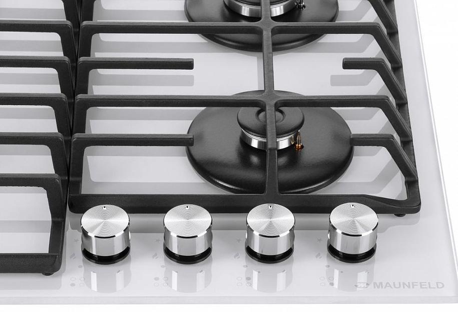 Газовая варочная поверхность Maunfeld EGHG.64.6CW/G белый фото 6