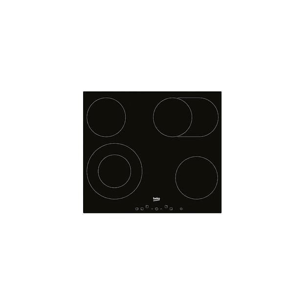 Электрическая варочная поверхность Beko HIC 64403 T, конфорок: 4 шт., стеклокерамика, независимая, черный фото 1
