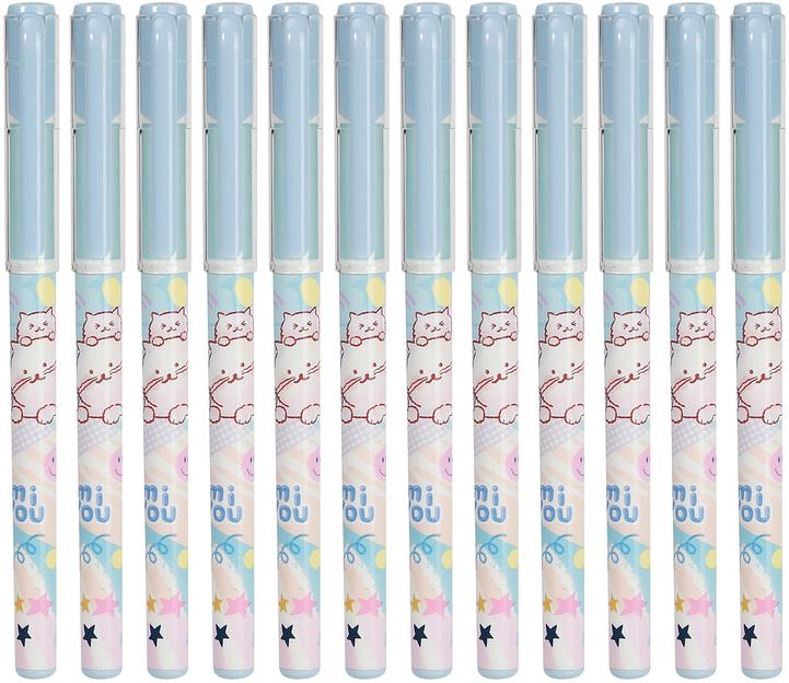 Набор ручек гелев. Deli MiYou (EG15-BL-P) ассорти син. черн. кор.карт. (12шт) фото 4