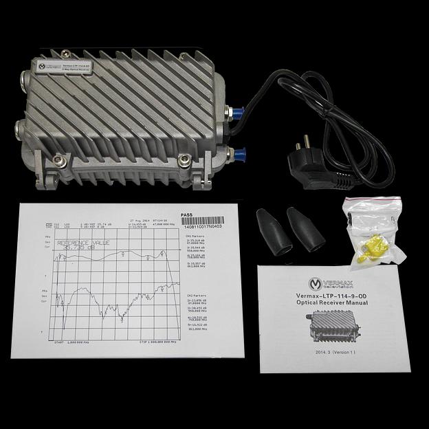 Приёмник оптический для сетей КТВ Vermax-LTP-114-9-OD фото 4