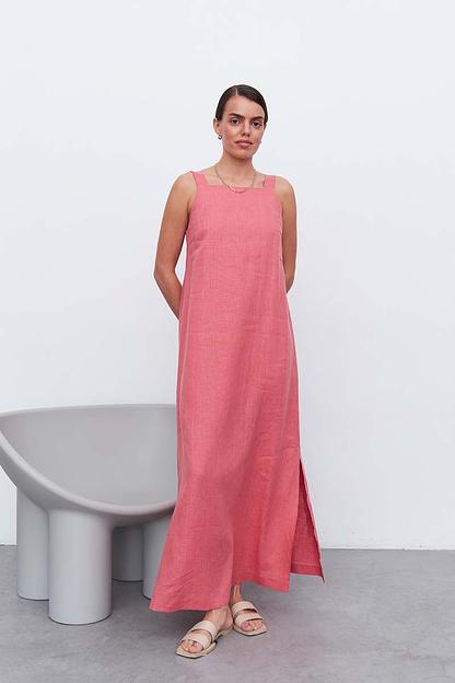 Сарафан длинный  D010_1_ROSE/Розовый  фото 4