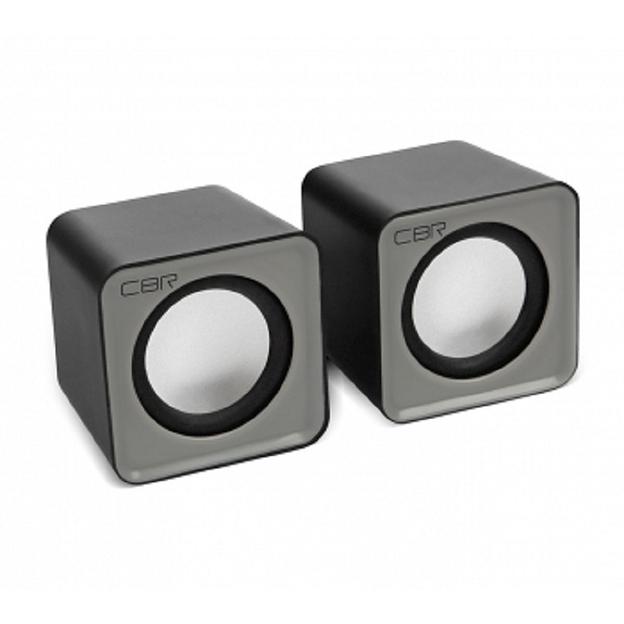 CBR CMS 90 Grey, Акустическая система 2.0, питание USB, 2х3 Вт (6 Вт RMS), материал корпуса пластик, 3.5 мм линейный стереовход, регул. громк., длина кабеля 1 м, цвет серый фото 1