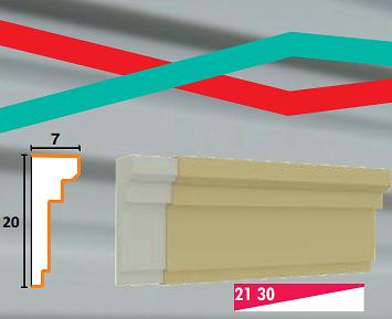 Межэтажные пояса из пенополистирола 7х20 см (21 30) ОПТ фото 1