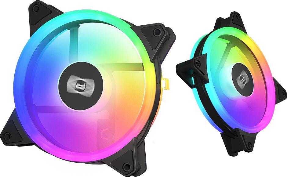 Вентилятор для корпуса PcCooler F3 T120 ARGB 120х120x25 черный 4-pin 21.6дБ (F3-T120BKAM1-GL) Ret фото 4