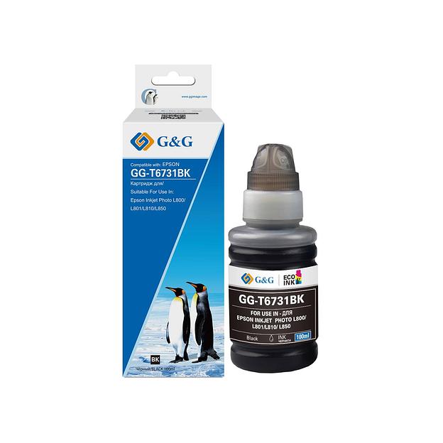 Чернила G&G, аналог Epson C13T67314A черные 100 ml фото 1