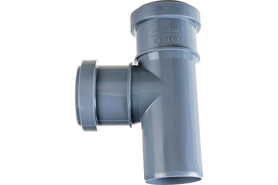 Тройник канализационный 87.5 град. 50 х 50 фото 2