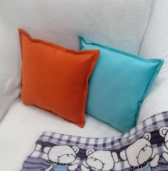 Декоративная подушка на диван 2 шт голубой цвет ОПТ фото 5