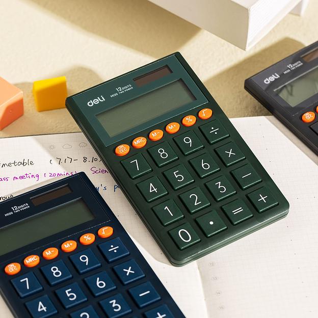 Калькулятор карманный Deli EM130GREEN зеленый 12-разр. фото 8