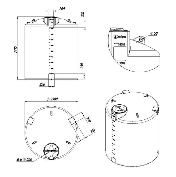 Емкость TOR 10 000 литров фото 3