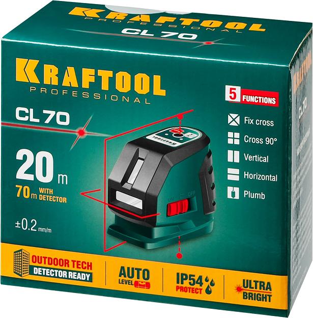 KRAFTOOL CL-70, лазерный нивелир (34660) фото 5