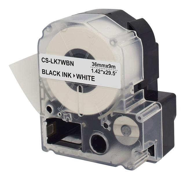 Картридж ленточный Cactus CS-LK7WBN черный для Epson LW1000P/Z700/Z900 фото 3