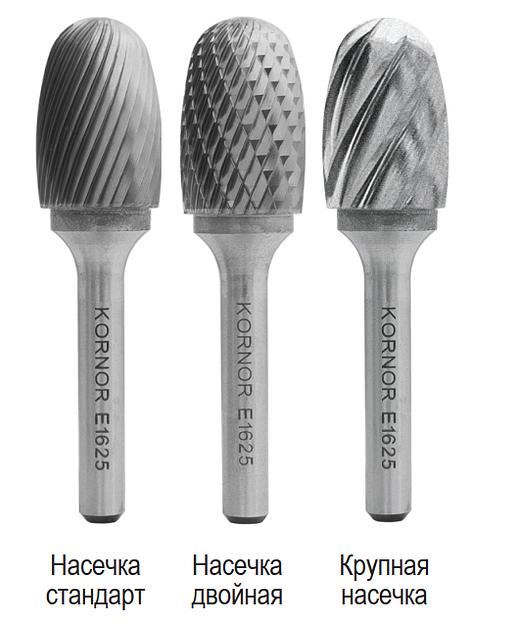 Твердосплавные борфрезы овальные Тип E ОПТ фото 1