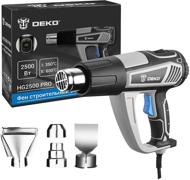 Технический фен Deko HG2500 PRO 2500Вт темп.350/600С фото 3