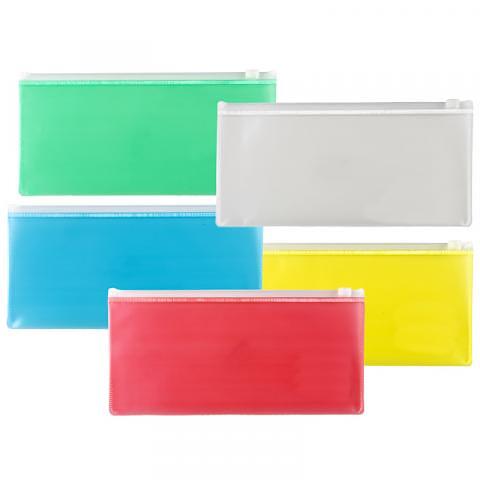 Папка-конверт на молнии 24x11,8cм, ПП 0,16мм, ассорти, Centrum фото 1