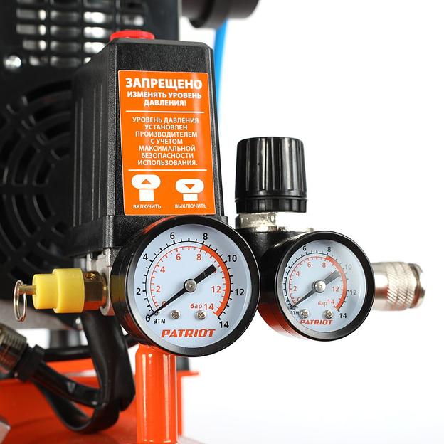 PATRIOT WO 24-220 Компрессор [525301920] { безмасляный, 200 л/мин, 8 бар, 1250 Вт, 24 л, быстросъемный 1/4" } фото 6