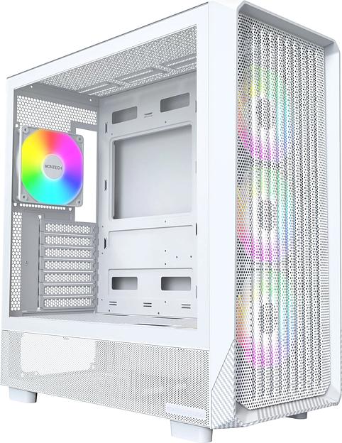 Корпус Montech X5 белый без БП ATX 4x120mm 1xUSB2.0 1xUSB3.0 1xUSB3.1 audio bott PSU фото 1