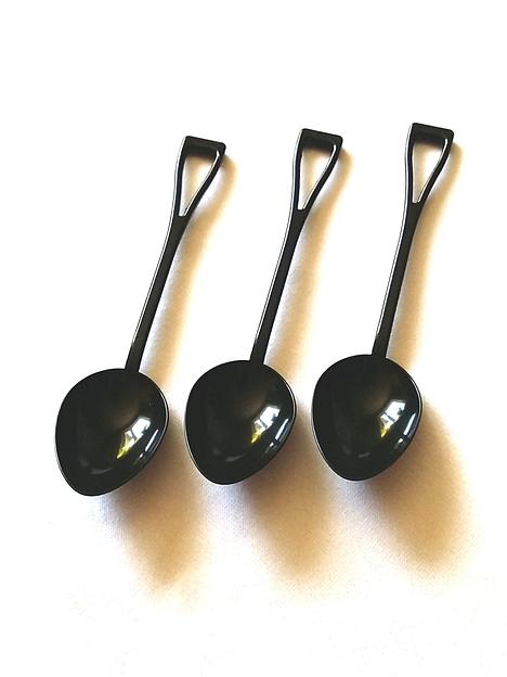 Ложка столовая одноразовая черная ОПТ фото 4