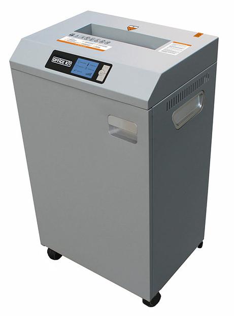 Шредер Office Kit S850 1.9х15 (секр.P-5)/фрагменты/19лист./85лтр./скрепки/скобы/пл.карты/CD фото 1