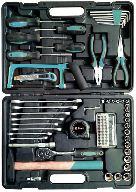 Набор инструментов Bort BTK-89 89 предметов (жесткий кейс) фото 1