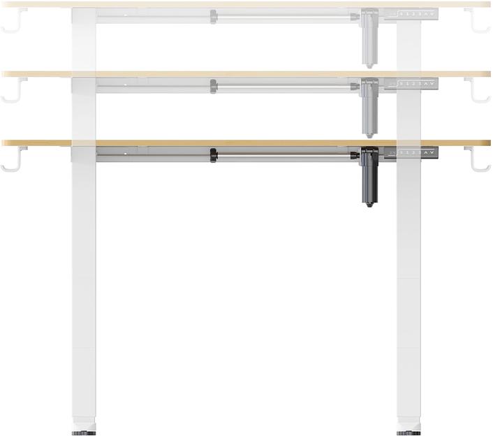 Стол для компьютера Cactus CS-ED-WTBAM столешница бамбук бежевый каркас белый фото 4