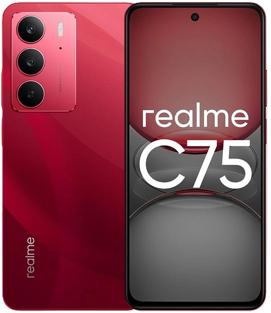 Смартфон Realme RMX3941 C75 256Gb 8Gb красный моноблок 3G 4G 2Sim 6.72" 1080x2400 Android 14 50Mpix 802.11 a/b/g/n/ac NFC GPS GSM900/1800 GSM1900 TouchSc microSD фото 1