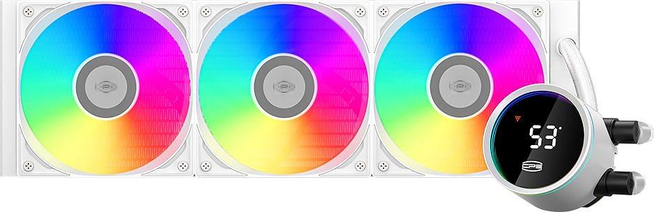 Система водяного охлаждения PcCooler DA360 Pro Digital WH ARGB Soc-AM5/AM4/1200/1700/1851 белый 4-pin Al LCD 300W Ret (DA360PRO-WHAWXL-GL) фото 1