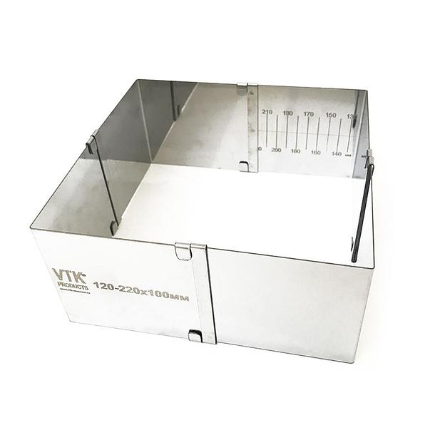 Форма для выпечки раздвижная квадрат 120х220х100 мм фото 2