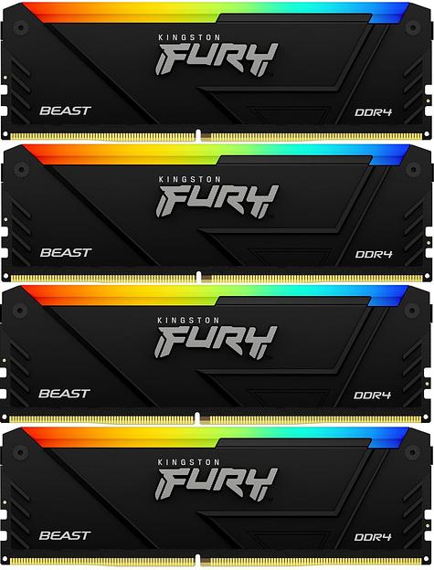 Память DDR4 4x8GB 3600MHz Kingston KF436C17BB2AK4/32 Fury Beast RTL PC4-28800 CL17 DIMM 288-pin 1.35В kit single rank Ret фото 1