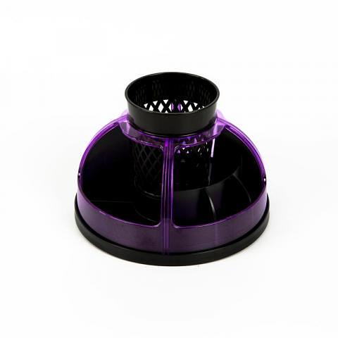 Подставка для канцелярских мелочей вращающаяся, 5 отделений, фиолетовый, Attache Bright Colours фото 1