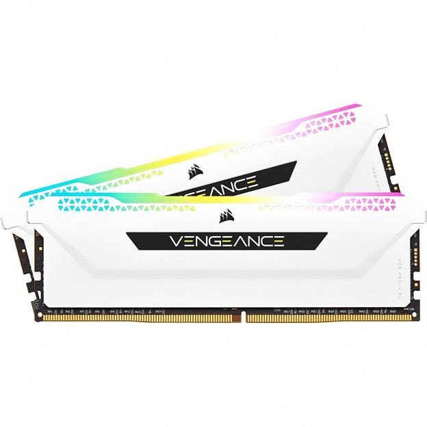 Модуль памяти CORSAIR 16GB 3600МГц DDR4 CL18 DIMM (Kit of 2x8GB) XMP 2.0, Vengeance RGB PRO SL White фото 1