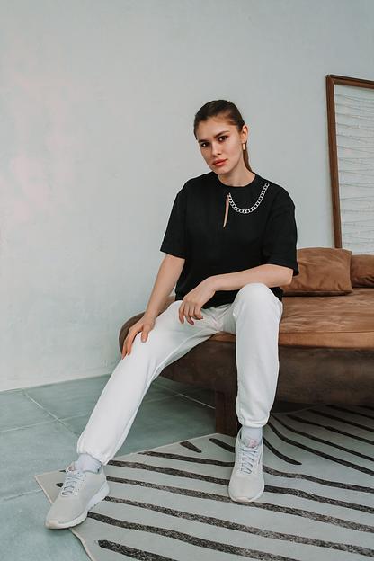 Футболка женская Verenika «Городская» черная 46 ОПТ фото 4