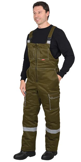 Костюм «Сириус-Титан» зимний куртка и полукомбинезон, хаки ОПТ фото 3