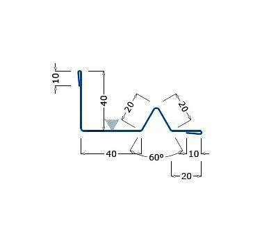 ФЭС-12 нащельник узла стыка сэндвич-панелей, доборный элемент, опт фото 1