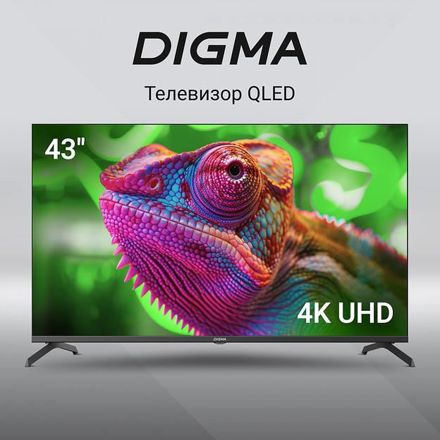 Телевизор QLED Digma 43" DM-LED43UQB31 Google TV Frameless Metal черный/черный 4K Ultra HD 60Hz MEMC DVB-T DVB-T2 DVB-C DVB-S DVB-S2 USB WiFi Smart TV фото 2