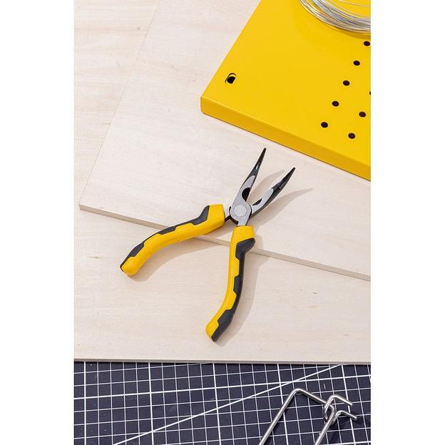 Удлиненные плоскогубцы с изогнутыми губками Deli DL2306 160мм, угол загиба губок 30°, сталь CrV, двухкомпонентная ручка фото 10