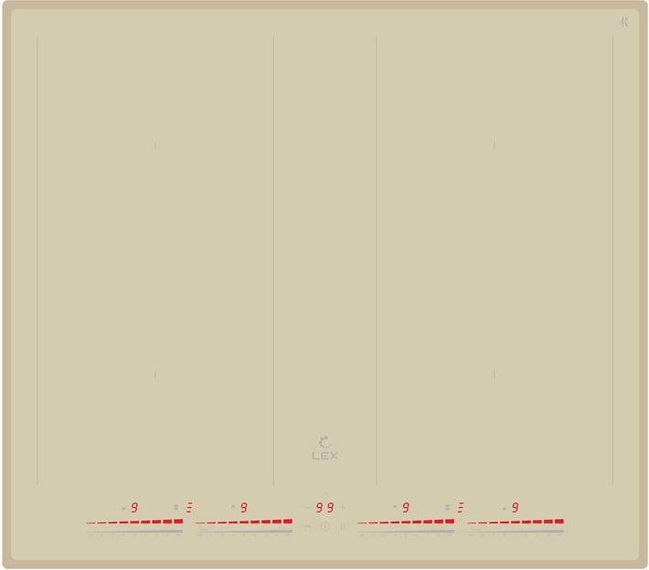 Индукционная варочная поверхность Lex EVI 641C IV слоновая кость фото 1