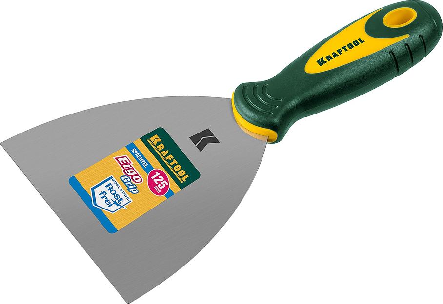 KRAFTOOL 125 мм, х-образное профилированное полотно, двухкомпонентная ручка, нержавеющий, шпатель (10035-125) фото 3