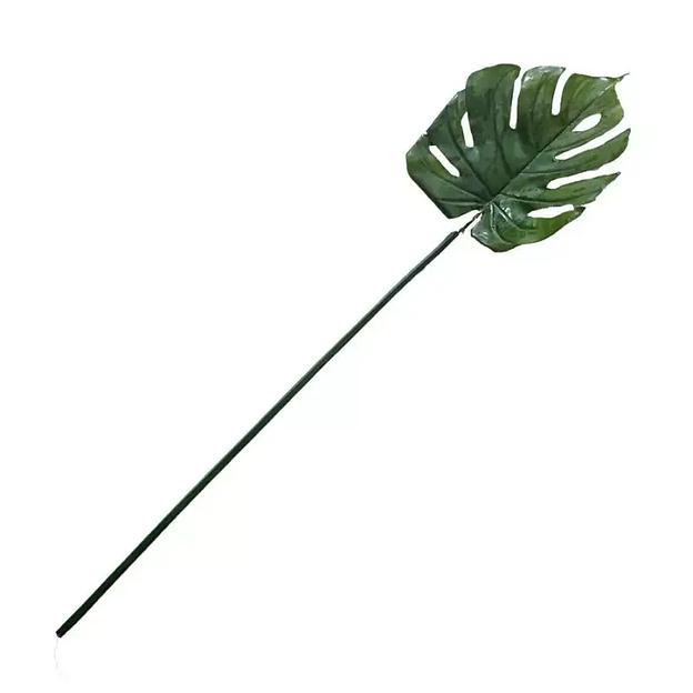 Лист монстеры с длинным стеблем 76см фото 1