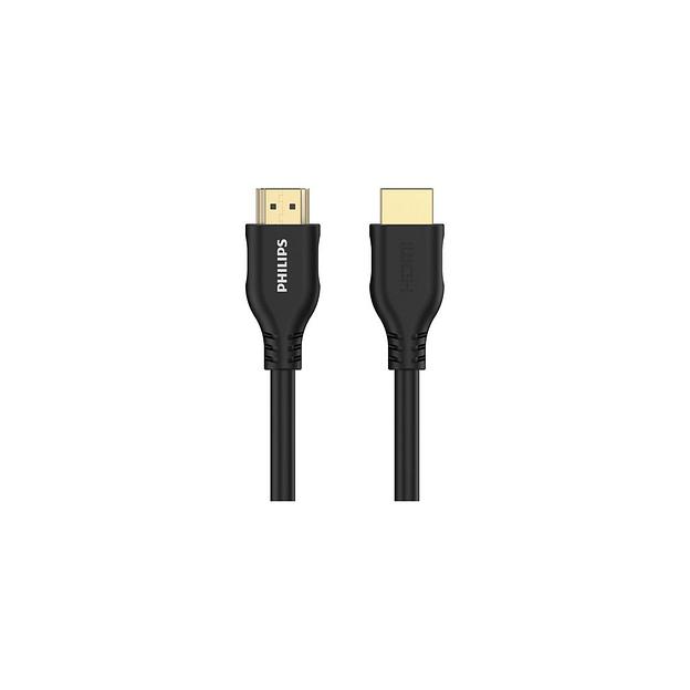 Кабель аудио-видео Philips 4K 60 Гц Ultra HD, HDMI (m) - HDMI (m), ver 2.0, AWG32, медь бескислородная, 1.5м, GOLD, черный [swv4110/56] фото 1