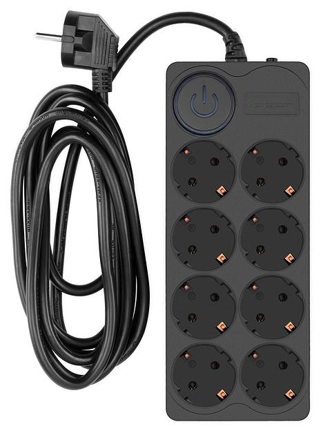Сетевой фильтр Ippon BK-8-EU-3-16-B 3м (8 розеток) черный (коробка) фото 2