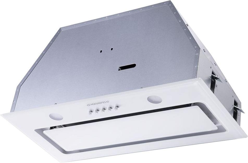 Вытяжка встраиваемая Maunfeld TRAPEZE 601GG белый управление: кнопочное (1 мотор) фото 1