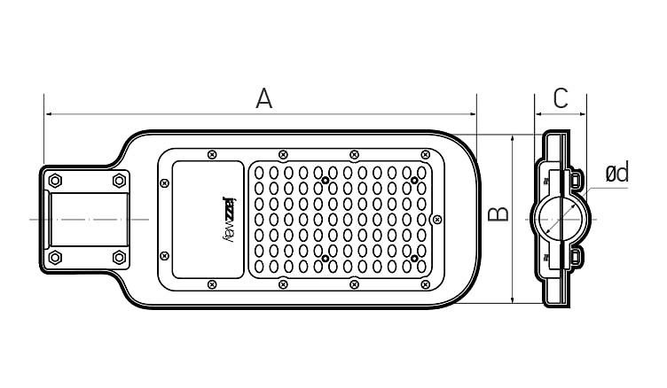 Светильник светодиодный уличный ДКУ-100Вт 5000К 11000Лм посадочный диаметр 60 класс энергоэффективности A++ индекс Ra>70 -40..+50C IP65 гарантия 3года фото 2